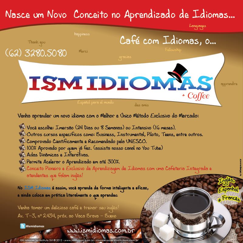 Flyer ISM Coffee & ISM Idiomas